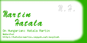 martin hatala business card